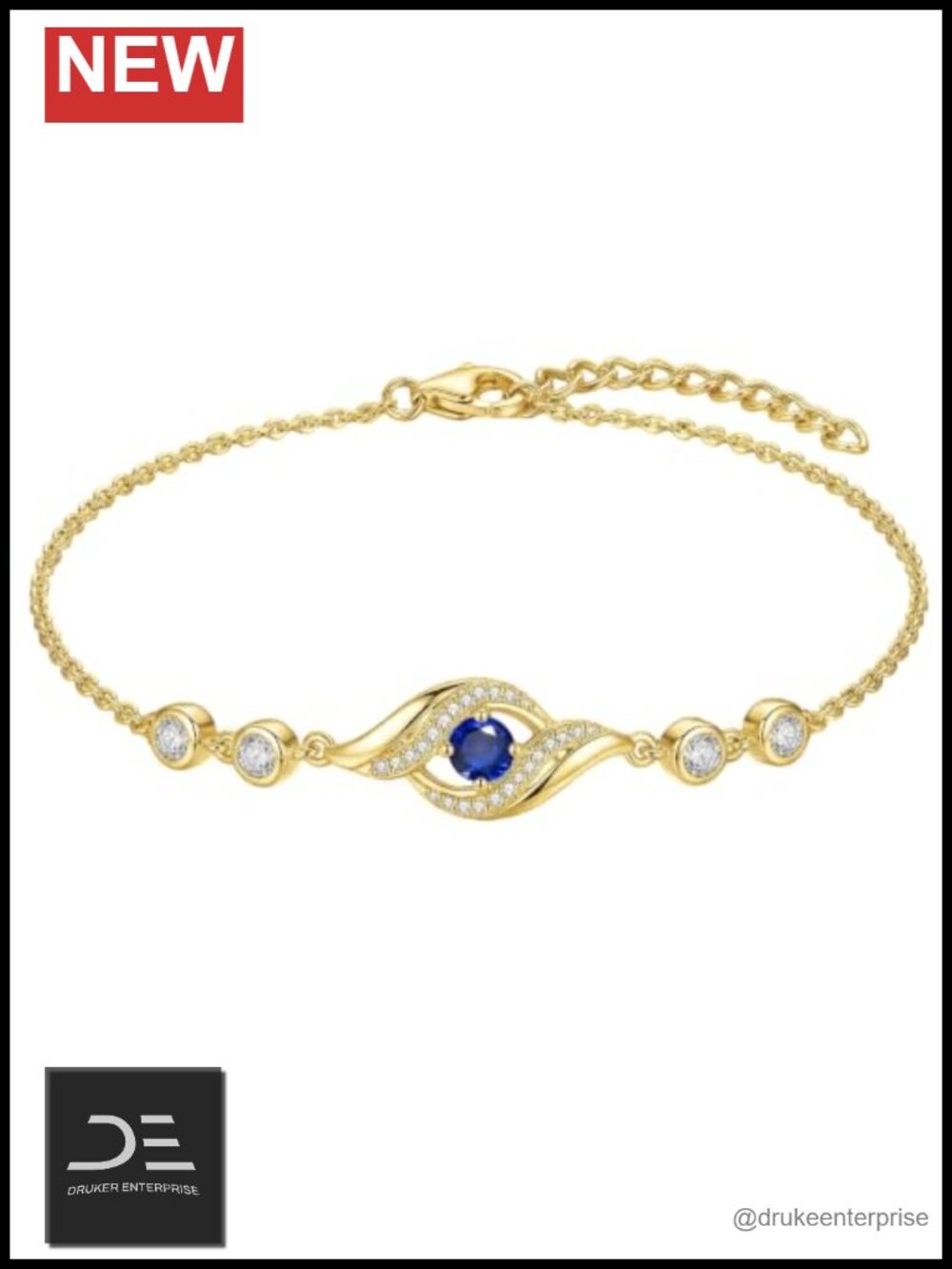 Sterling Silver Infinity Birthstone Bracelet 925 Hypoallergenic Charm